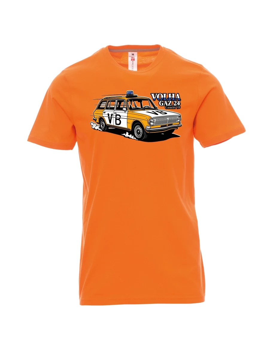 Oranžové pánské tričko Automobil Volha GAZ 24 VB