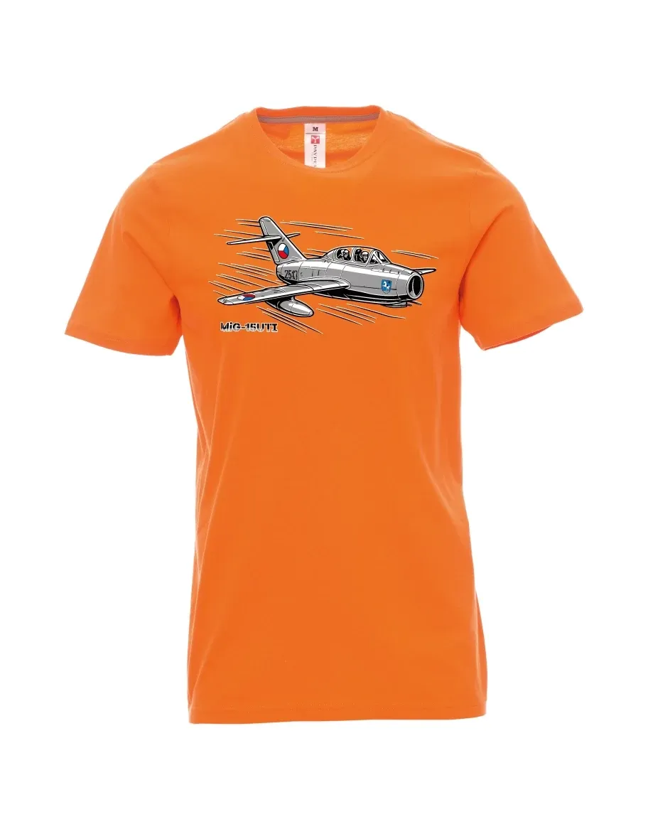 Oranžové pánské tričko Lietadlo MiG-15UTI