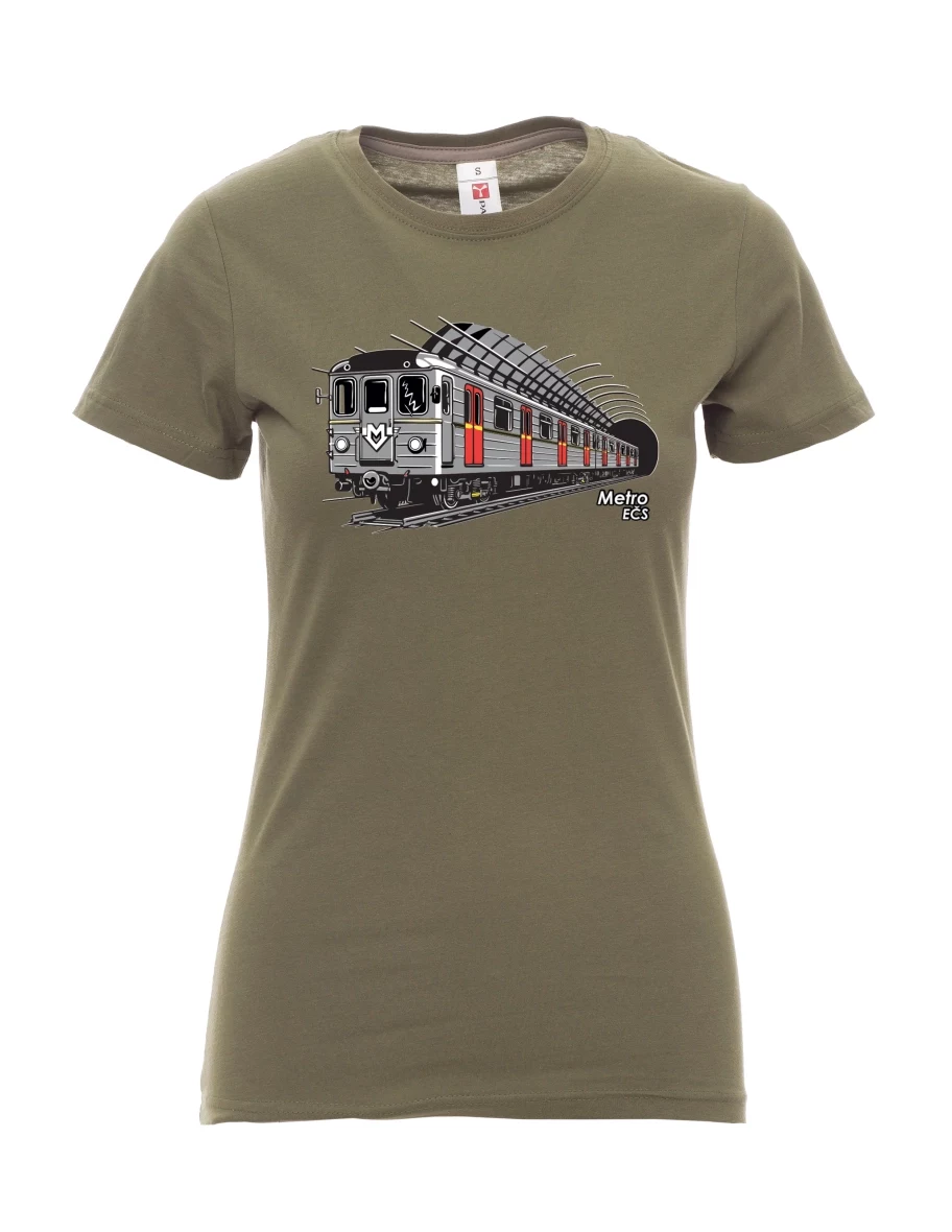 Khaki dámské tričko Metro EČS