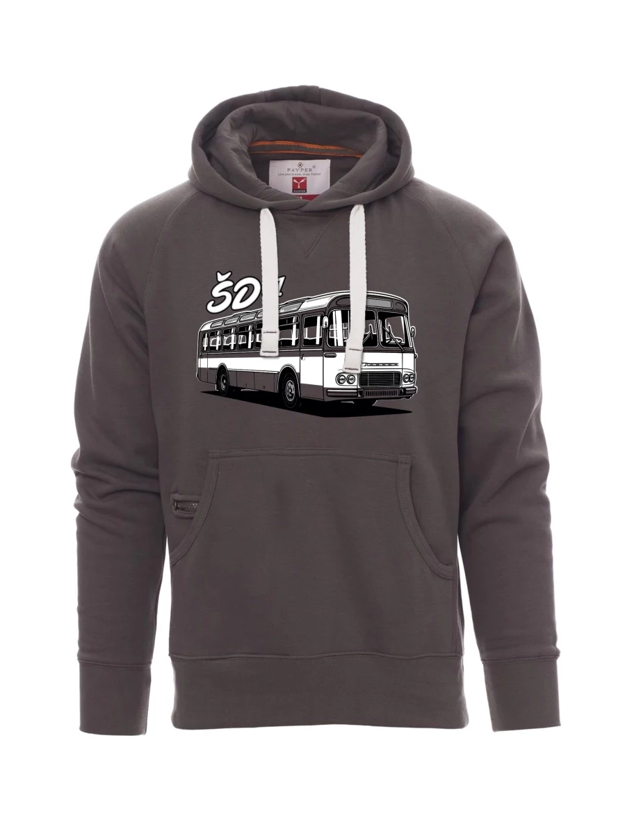 Šedá pánská mikina Autobus ŠD 11