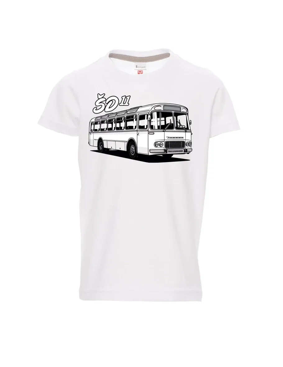 Bílé detské tričko Autobus ŠD 11