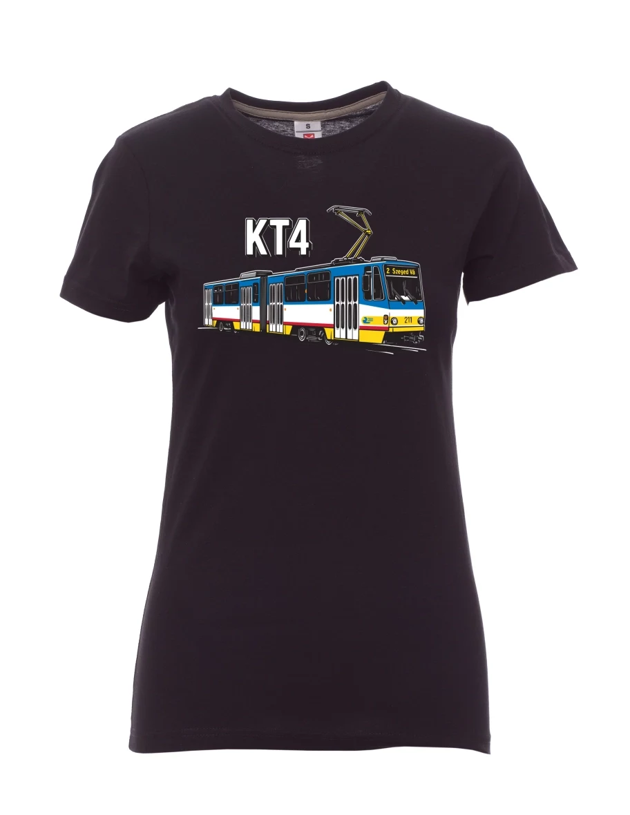Černé dámské tričko Električka KT4