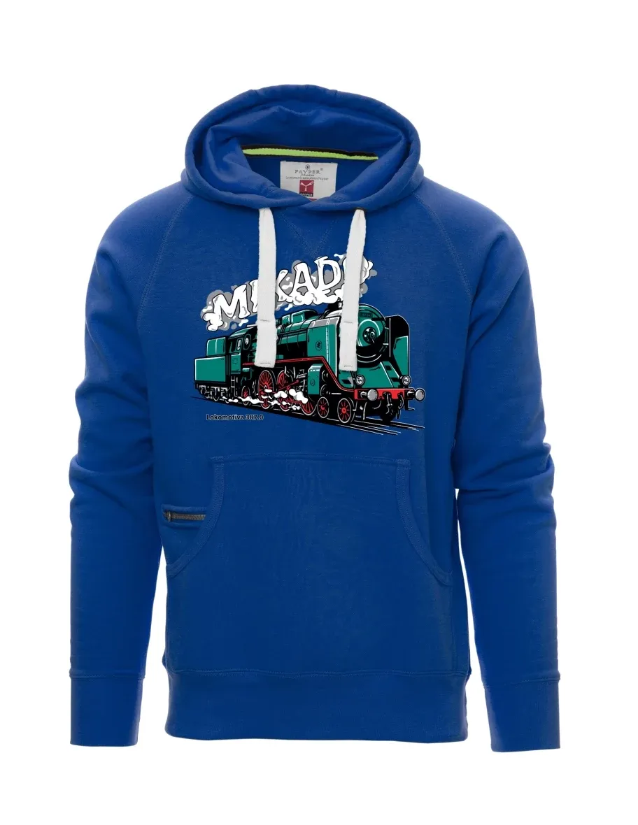 Modrá pánská mikina Lokomotíva 387.0 „MIKADO“