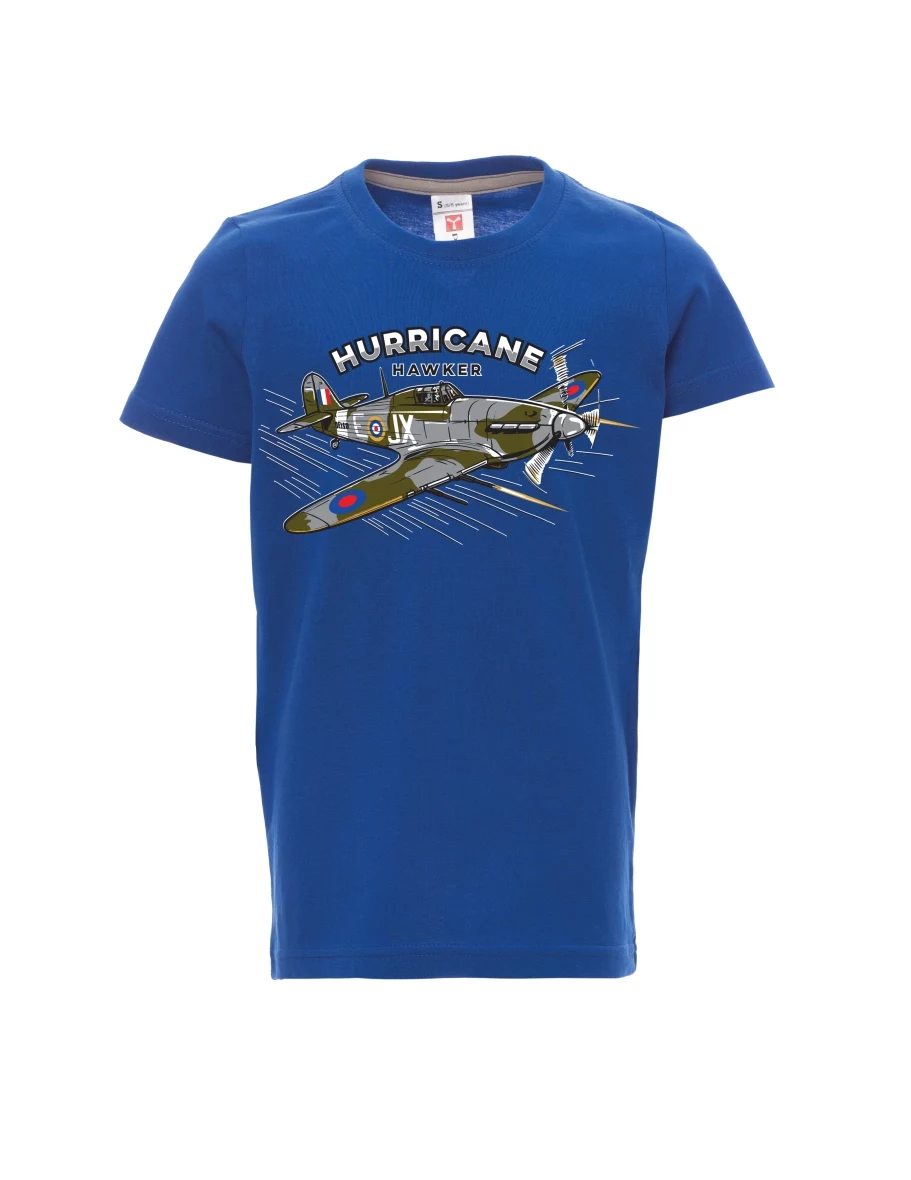 Modré detské tričko Lietadlo Hurricane Hawker