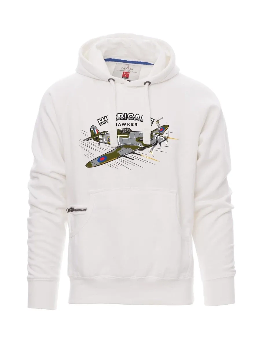 Bílá pánská mikina Lietadlo Hurricane Hawker