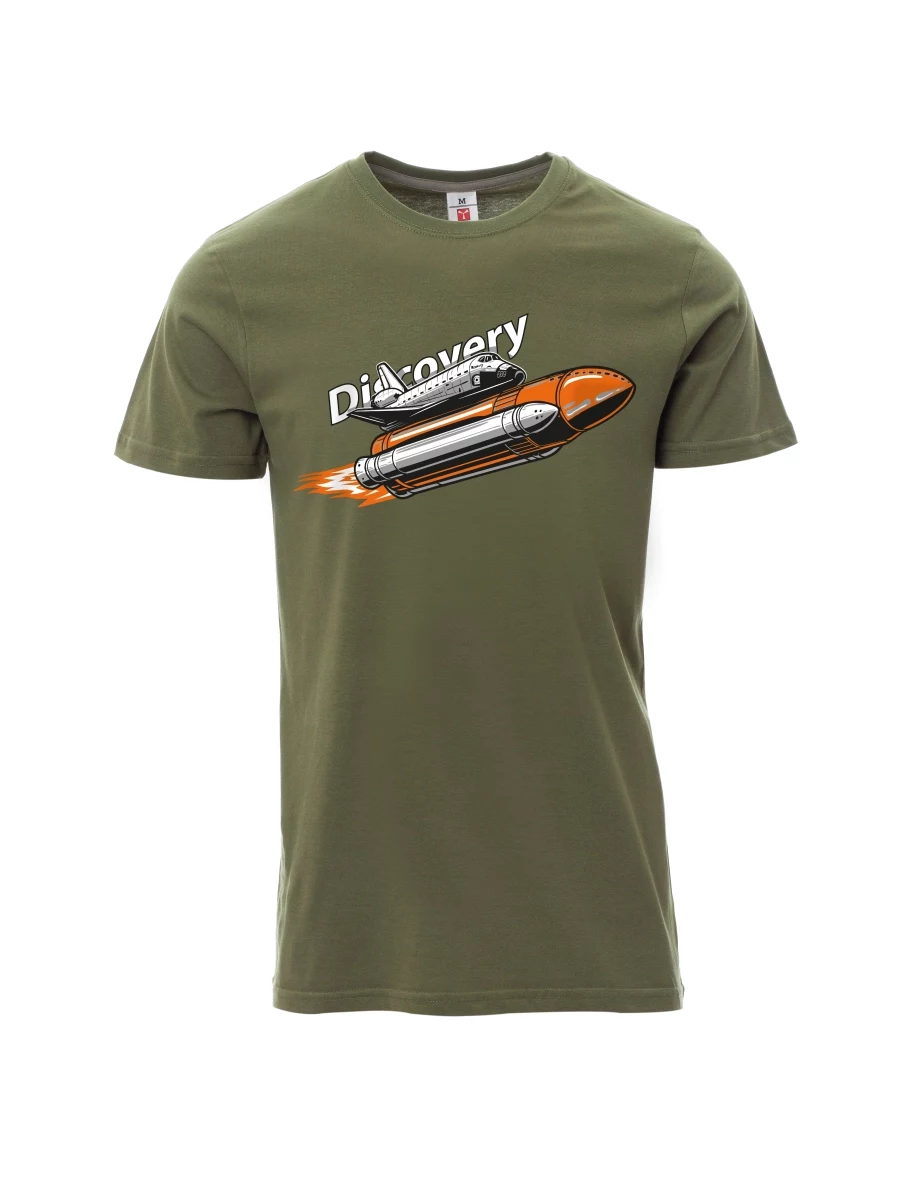 Khaki pánské tričko Raketoplán Discovery