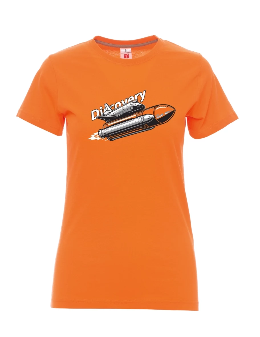 Oranžové dámské tričko Raketoplán Discovery