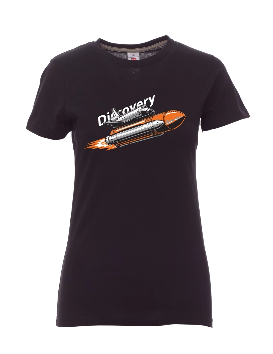Černé dámské tričko Raketoplán Discovery