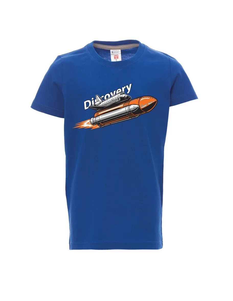 Modré detské tričko Raketoplán Discovery
