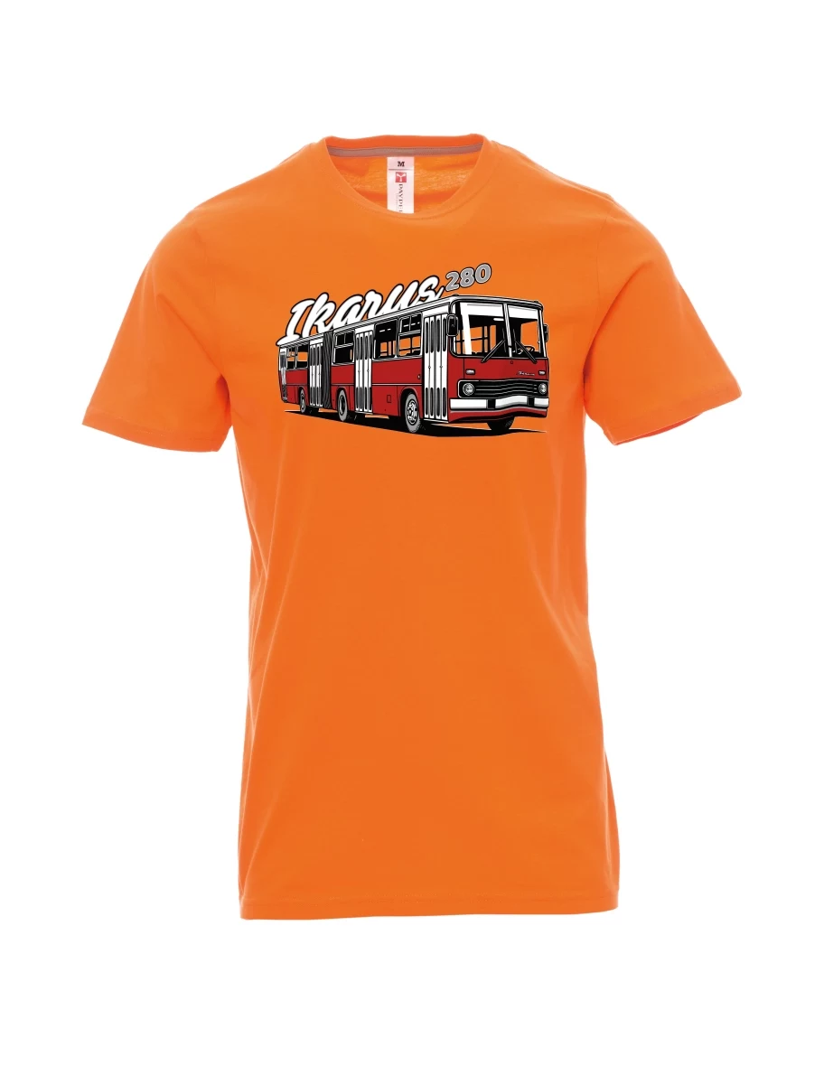 Oranžové pánské tričko Autobus Ikarus 280