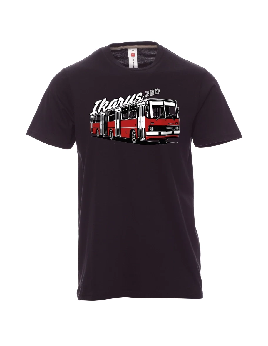 Černé pánské tričko Autobus Ikarus 280