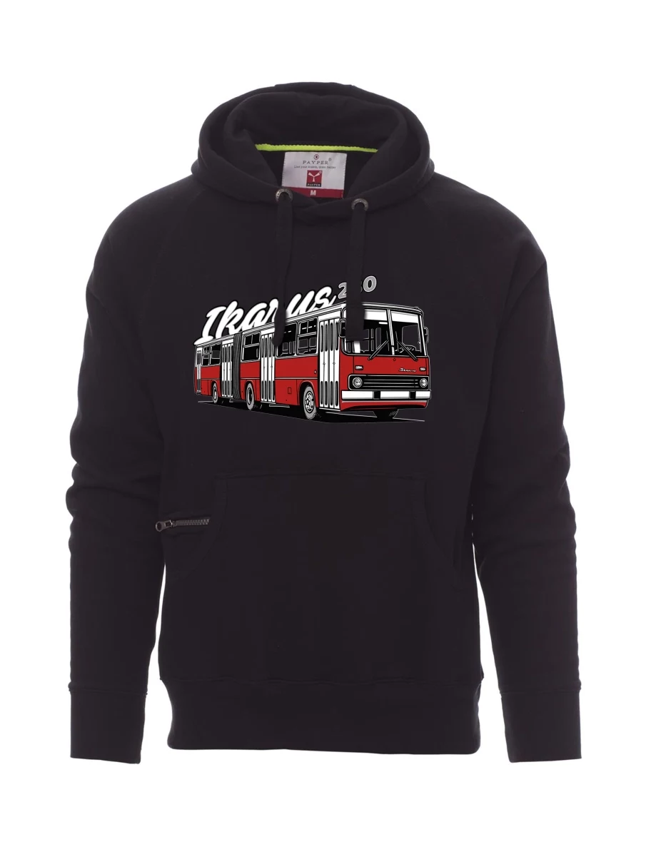 Černá pánská mikina Autobus Ikarus 280
