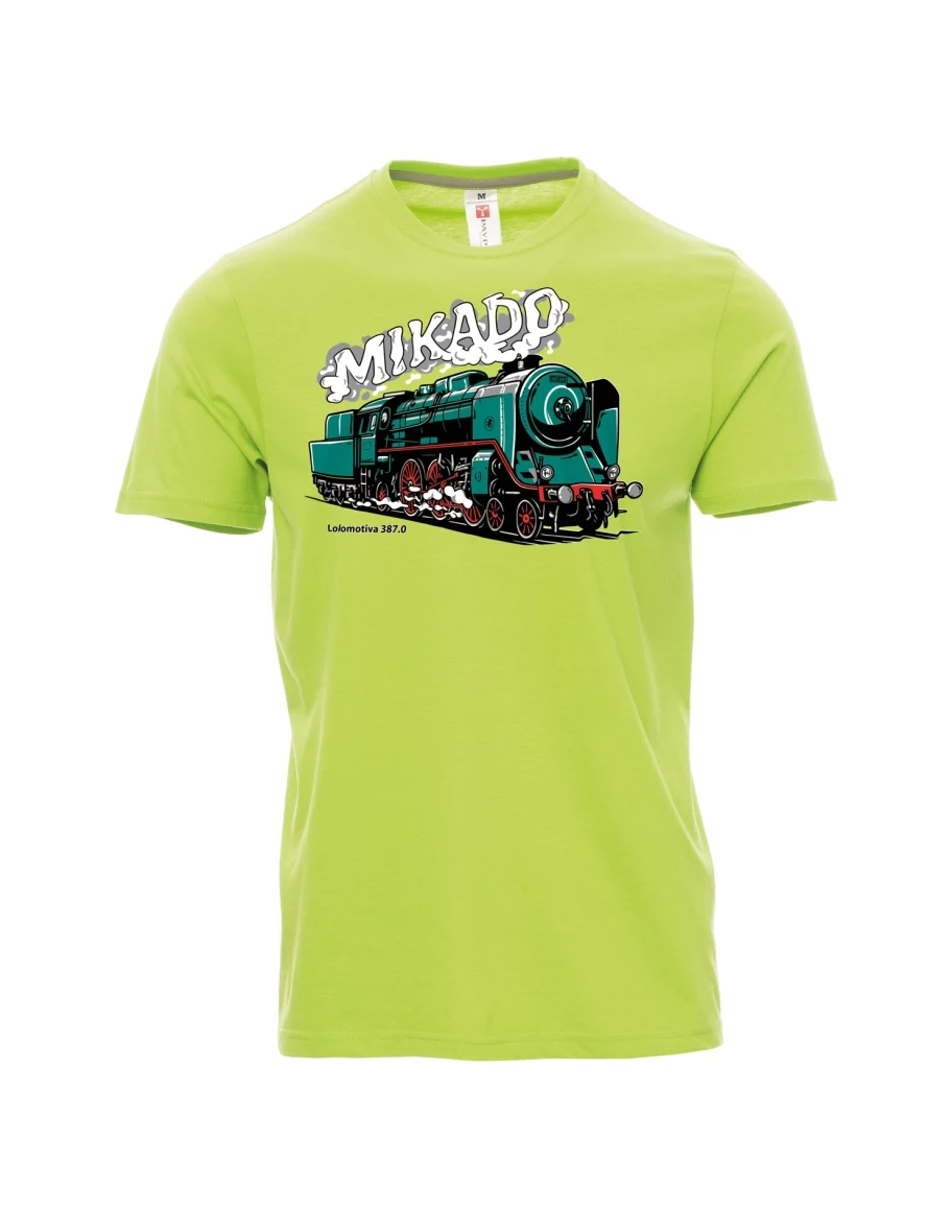 Světle zelené pánské tričko Lokomotíva 387.0 „MIKADO“