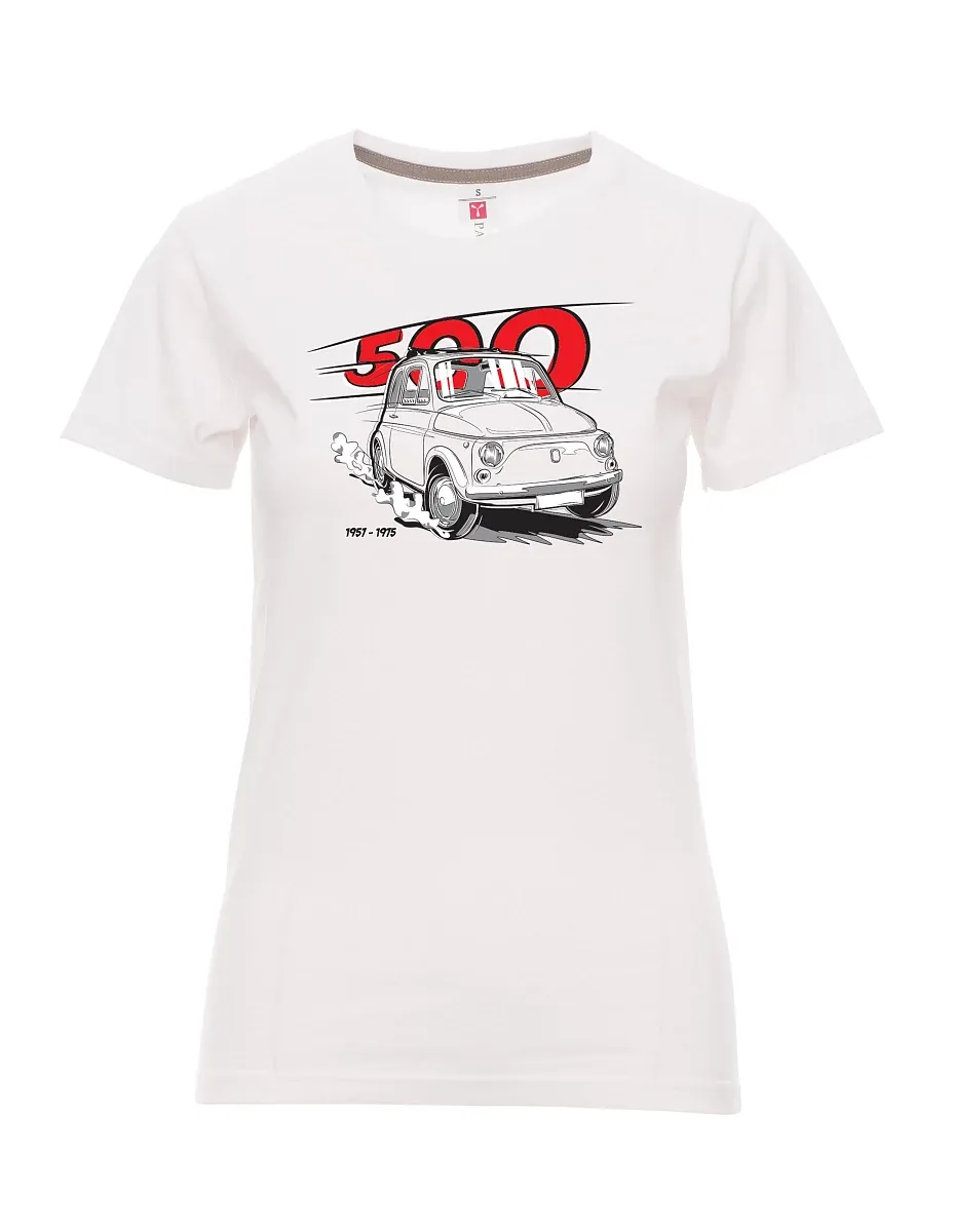 Bílé dámské tričko s veteránom 500