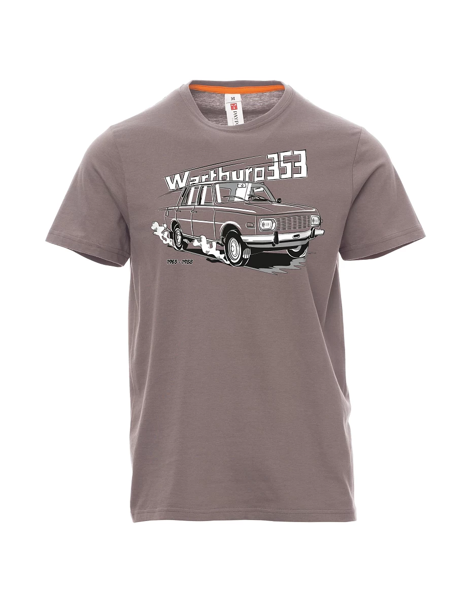Oceľovo šedé pánské tričko Wartburg 353