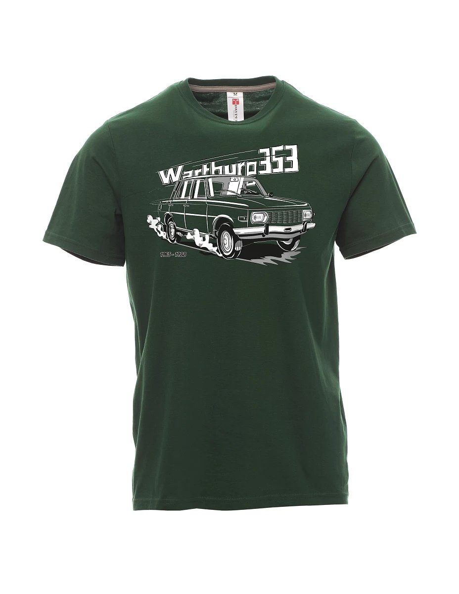Tmavozelené pánské tričko Wartburg 353