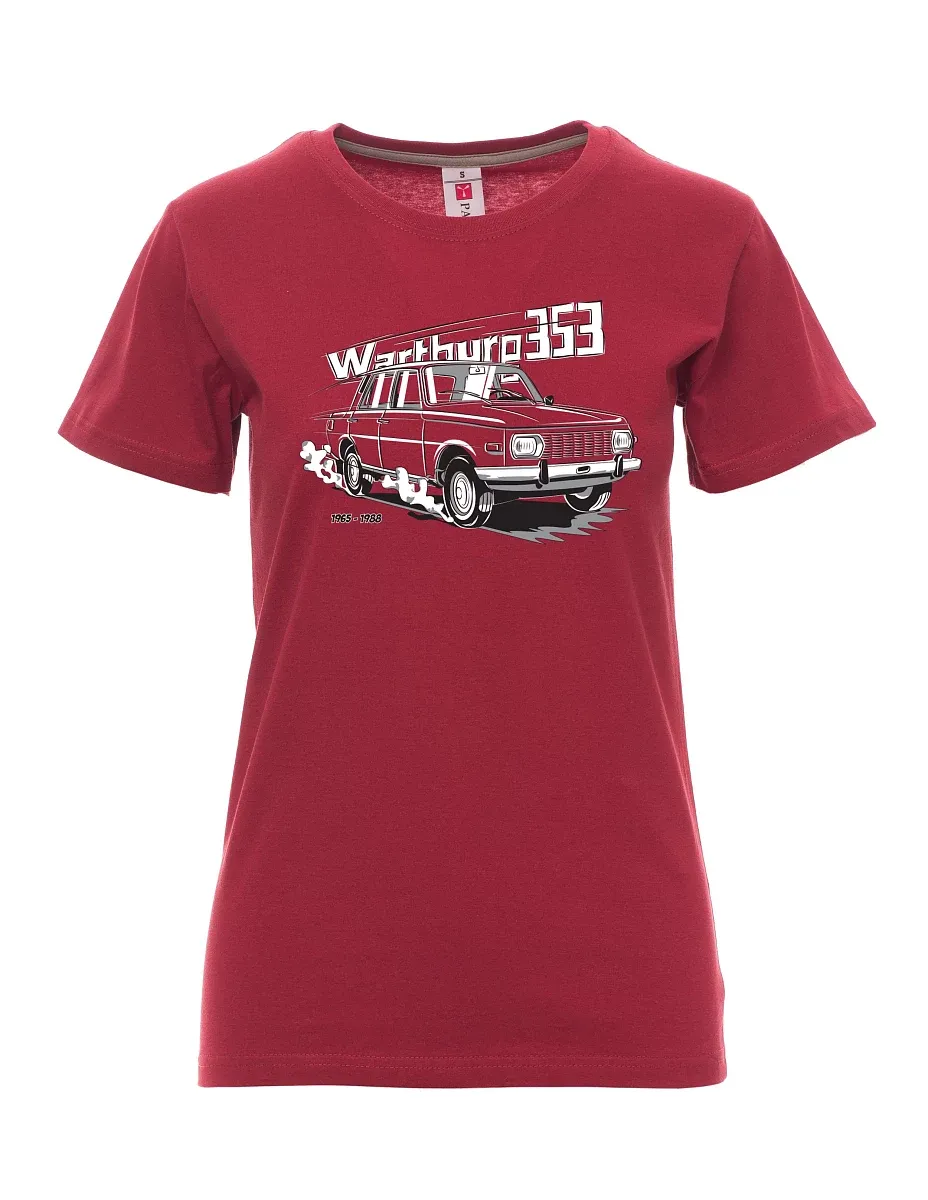 Bordó dámské tričko Wartburg 353