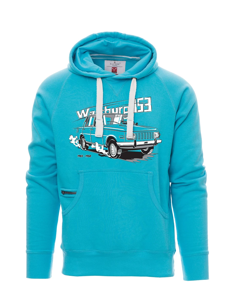 Světle modrá pánská mikina Wartburg 353