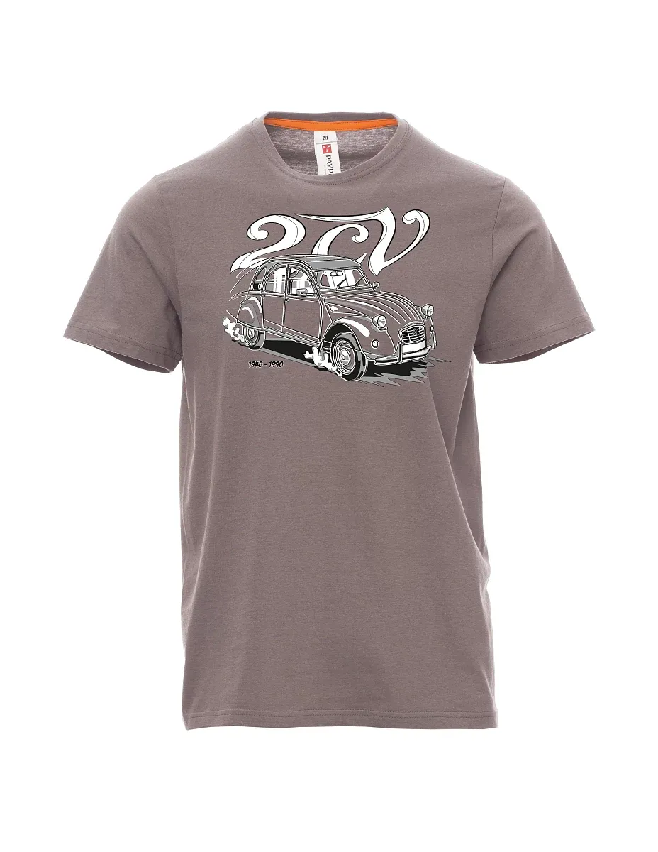 Oceľovo šedé pánské tričko 2CV