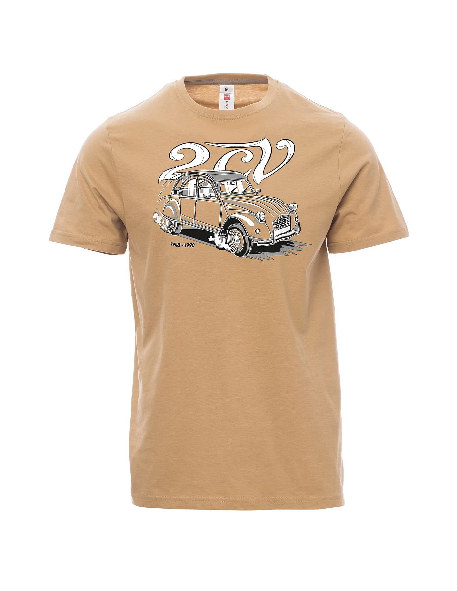 Hnědé pánské tričko 2CV