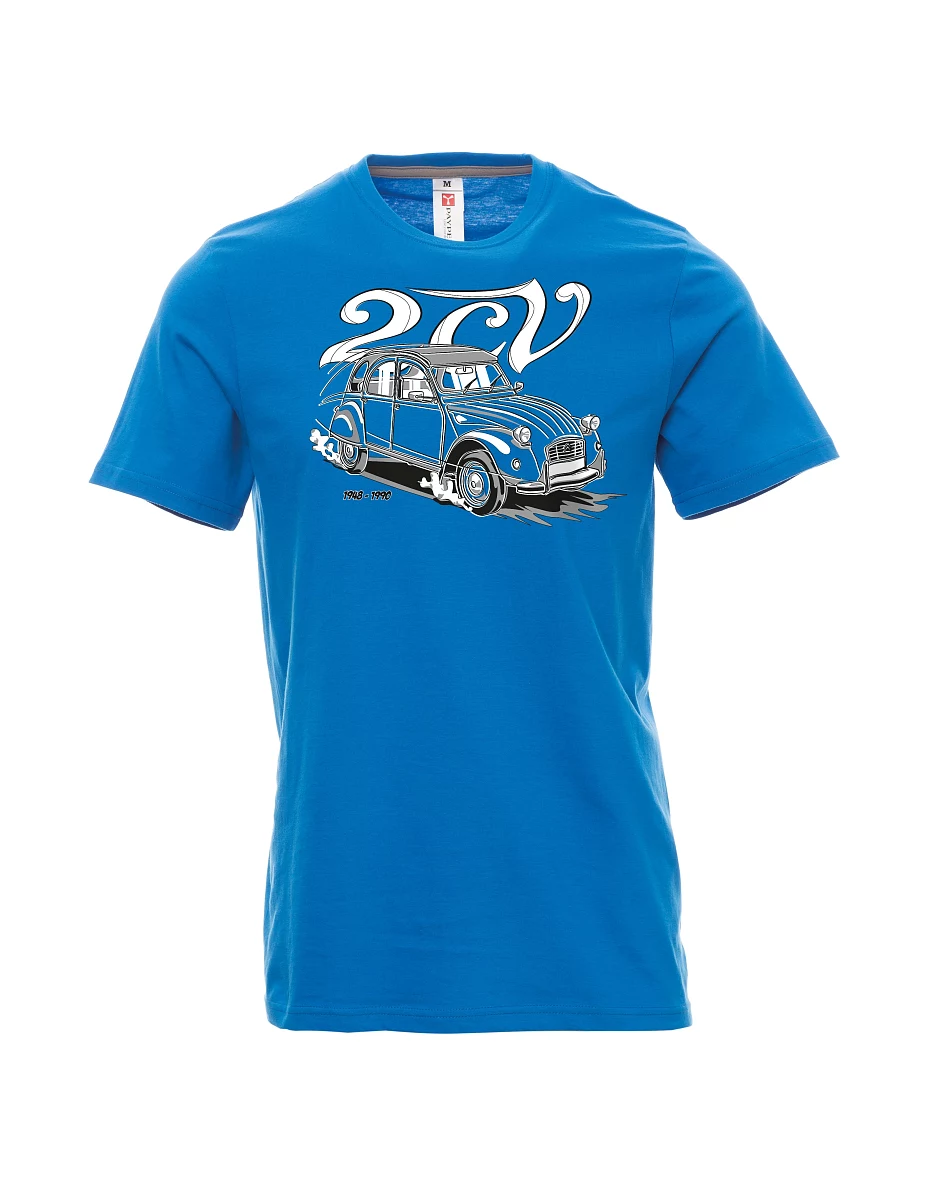 Světle modré pánské tričko 2CV