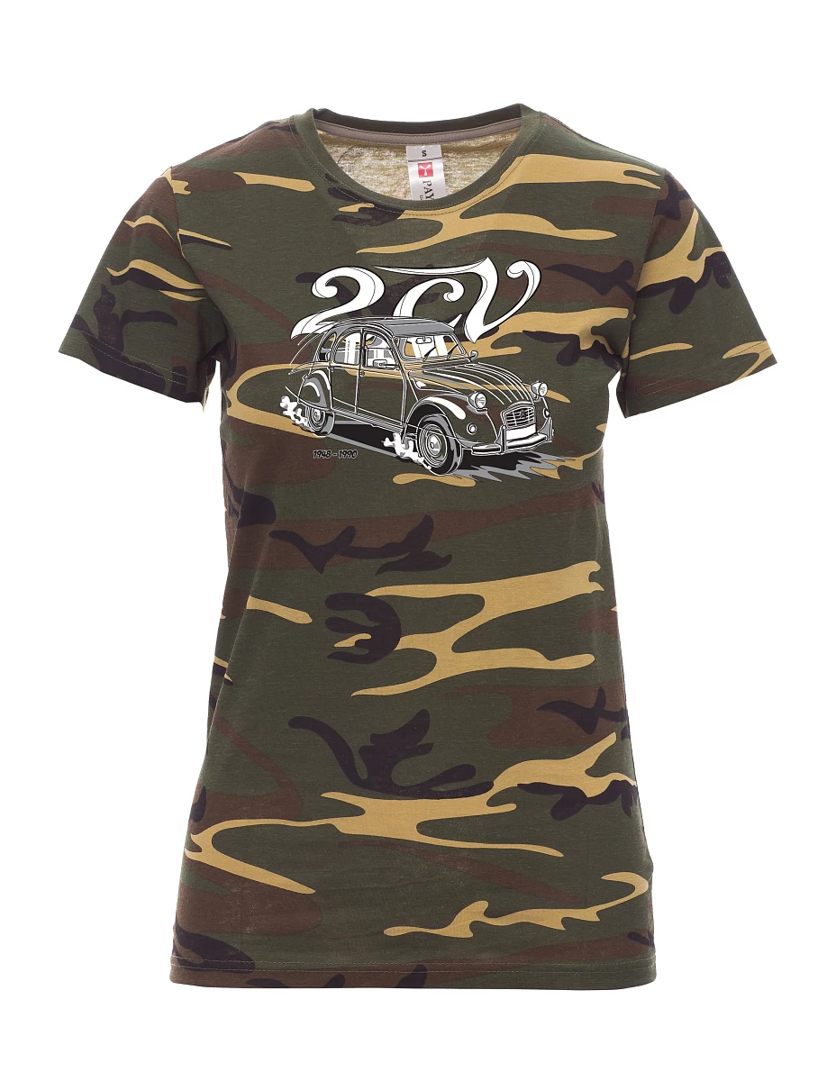 Maskáčové dámské tričko 2CV