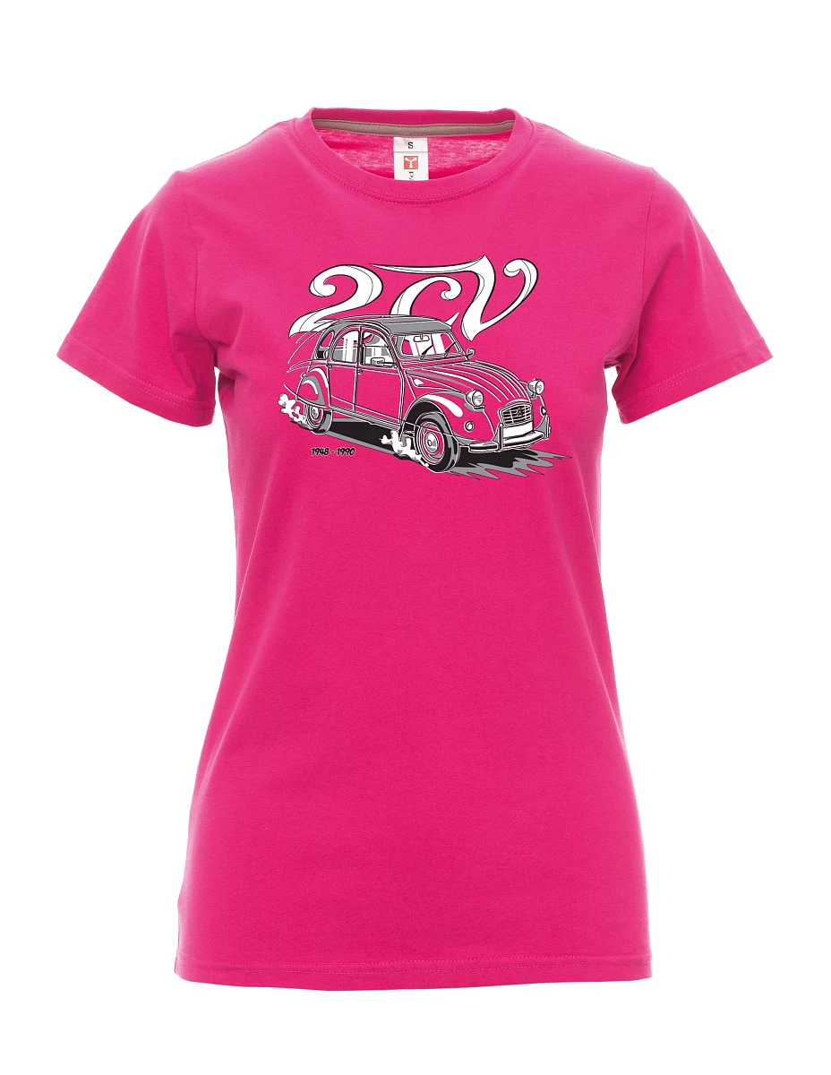 Růžové dámské tričko 2CV