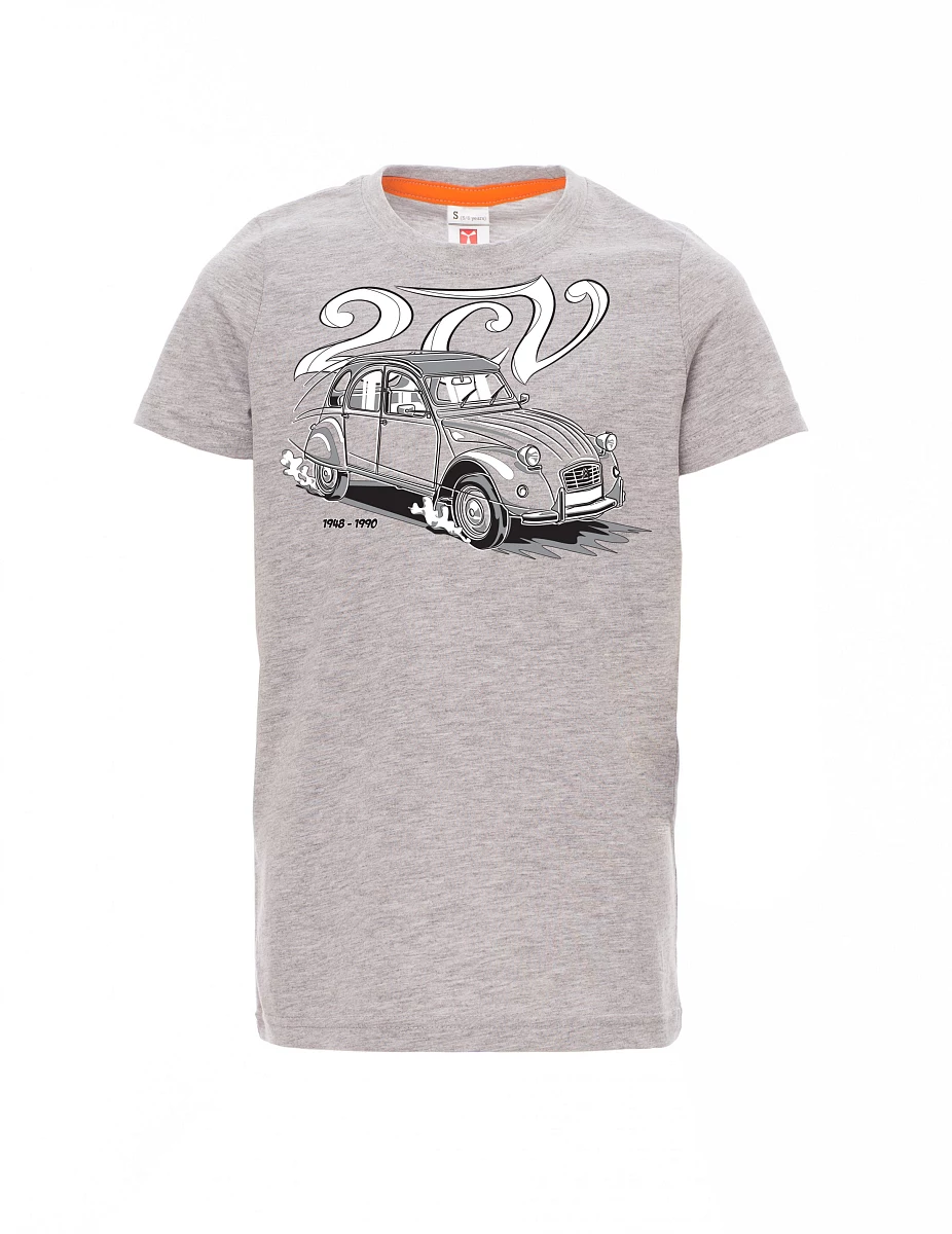Šedý melír detské tričko 2CV