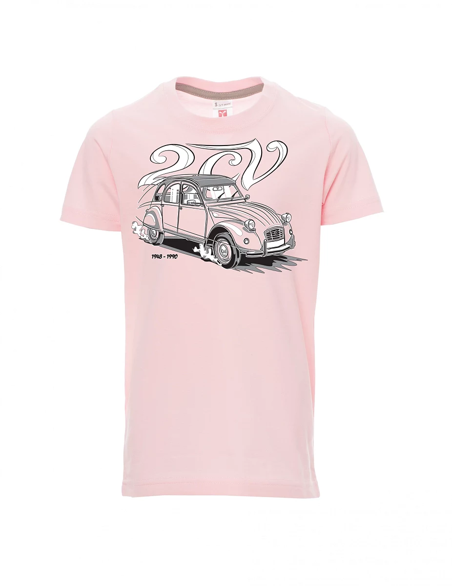Světle růžové detské tričko 2CV