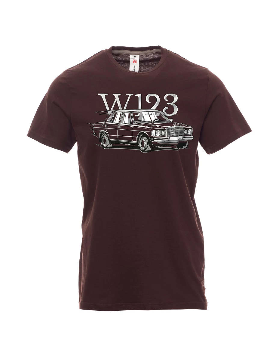 Tmavo hnedé pánské tričko W123